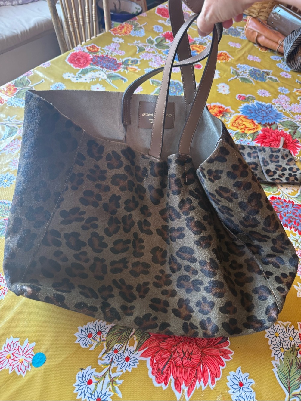 Alberts de Canio Leopard Print Tote Bag